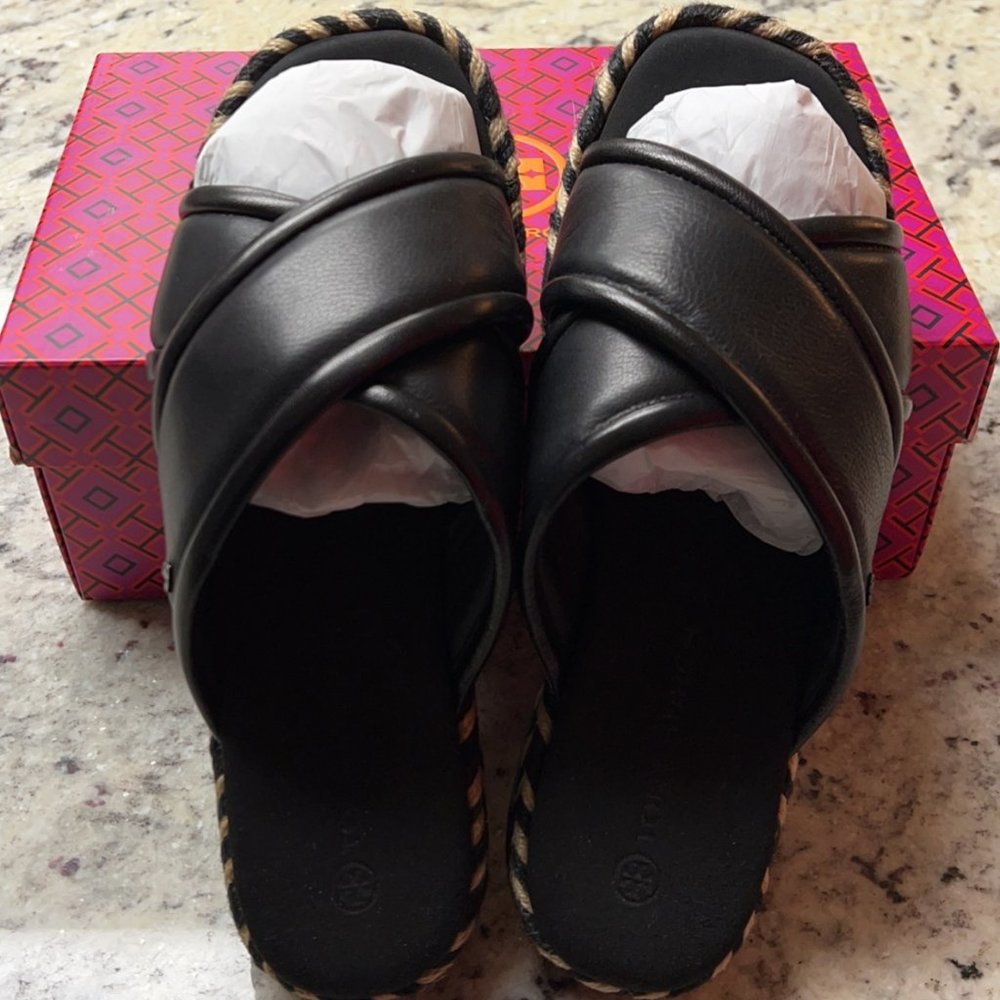 Tory Burch Crisscross Espadrille Slide